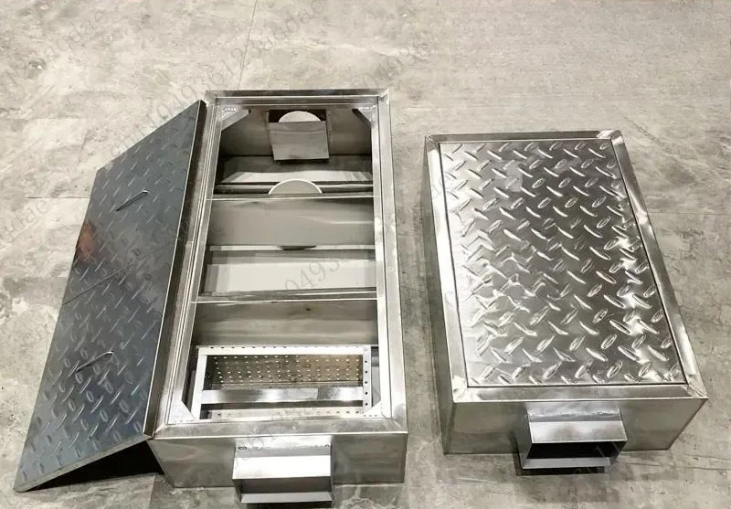 Grease Trap Buried Oil-water Separator Kitchen Catering Commercial 304 Stainless Steel Car Wash Three-stage Sedimentation