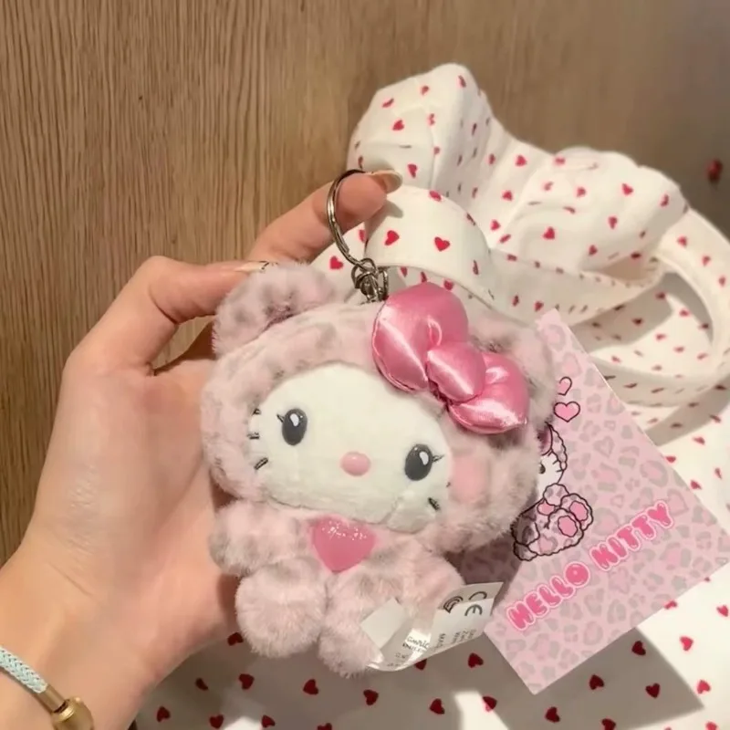 Sanrio Leopard Bear Series Hellokitty Cinnamoroll My Melody Plüschtiere Süße Tasche Puppe Anhänger Puppen Urlaubsgeschenke