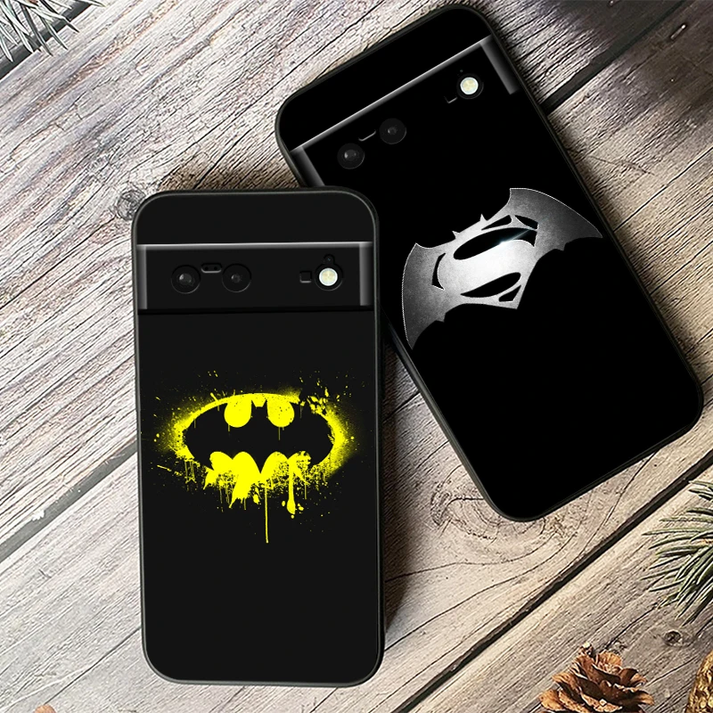 Cool Marvel B-Batmans Fashion For Google Pixel 9 8 7A 7 6A 6 5A 5 4 4A XL 5G Black Silicon Shockproof Shell Funda Phone Case