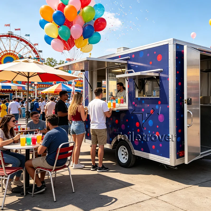 

Commercial Food Truck Mobile Food Truck Trailer Ice Cream Food Cart Foldable Fully Equipped Food Trailers for Sale In The Usa