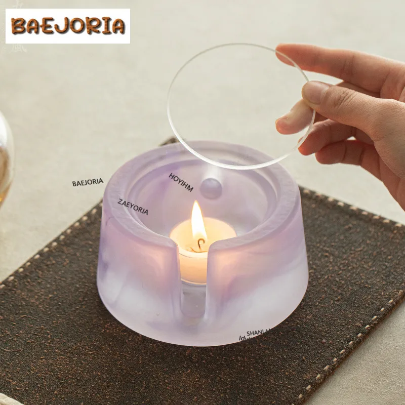 Glazed Glass Tea Warmer Holder Pot Stand Alcohol Burner Stove Kettle Stand Boiling Water Carbon Furnace Teaware Supplies Craft