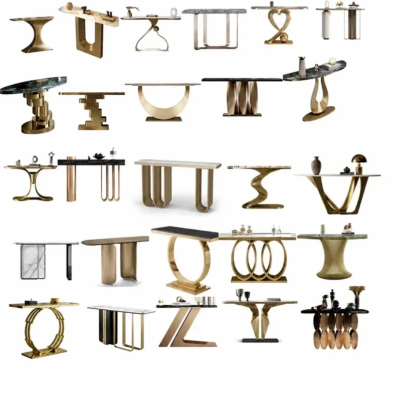 Stainless Steel Electroplated Entrance Frame Villa Entry Wall Mounted Home Minimalist Chandigarh Chair Entry Door Storage