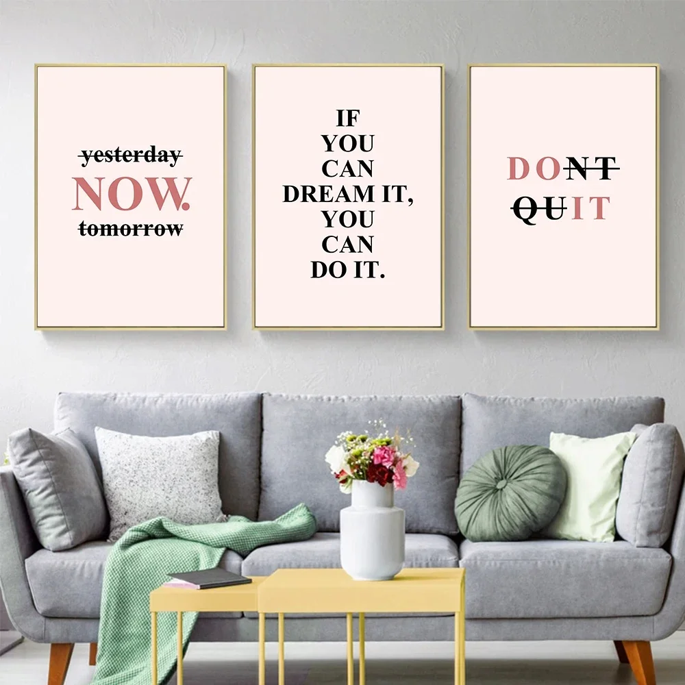 Office Decor Wall Art Motivational Phrases Poster Inspirational Quotes Canvas Words Poster Canvas Print Painting Modern Pictures