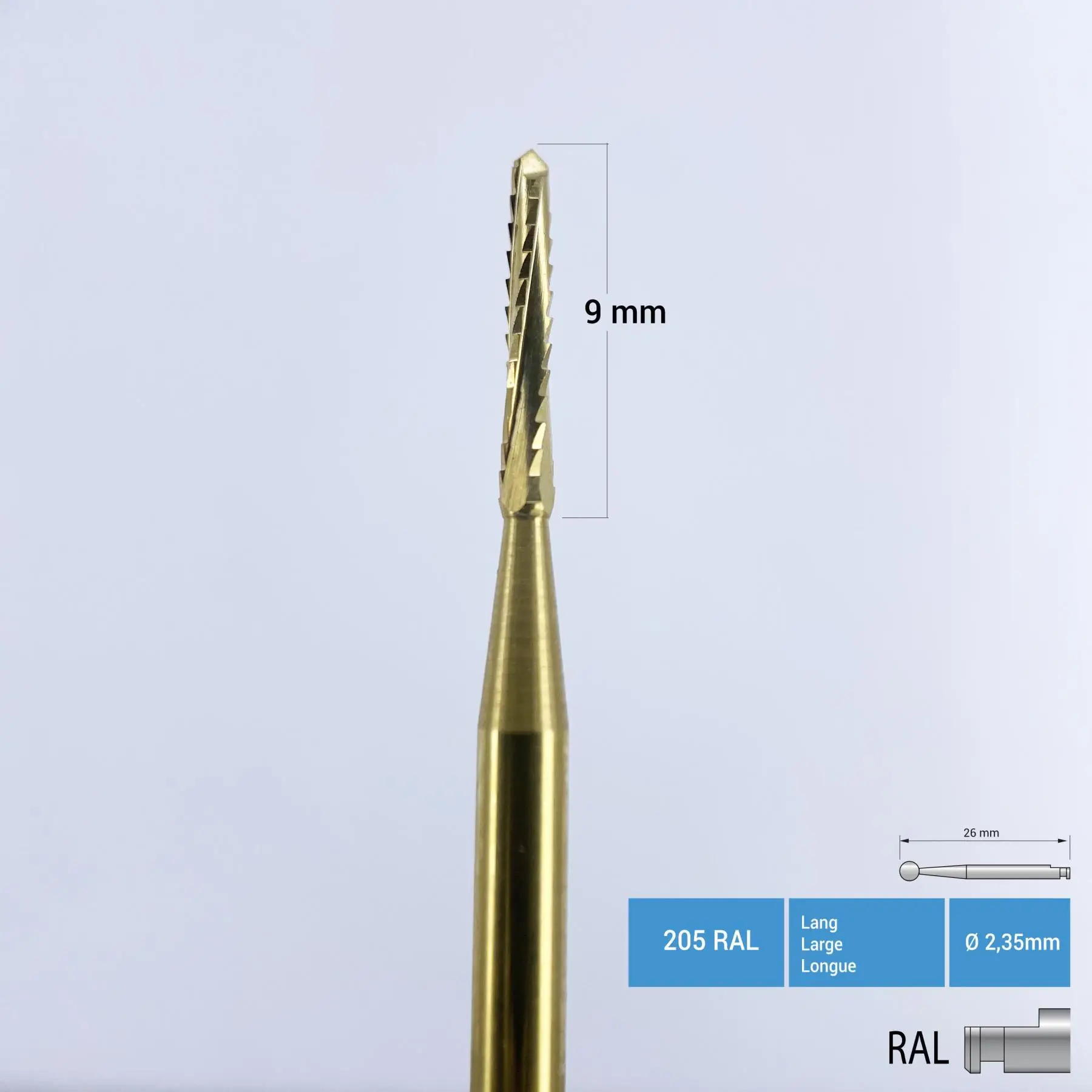 Frank Dental - 162 RAL& 162 RAXL Titanium Coated Carbide Lindeman Surgery Burs - Bone Cutter Bur - Lindemann Bone Cutter Bur -fo