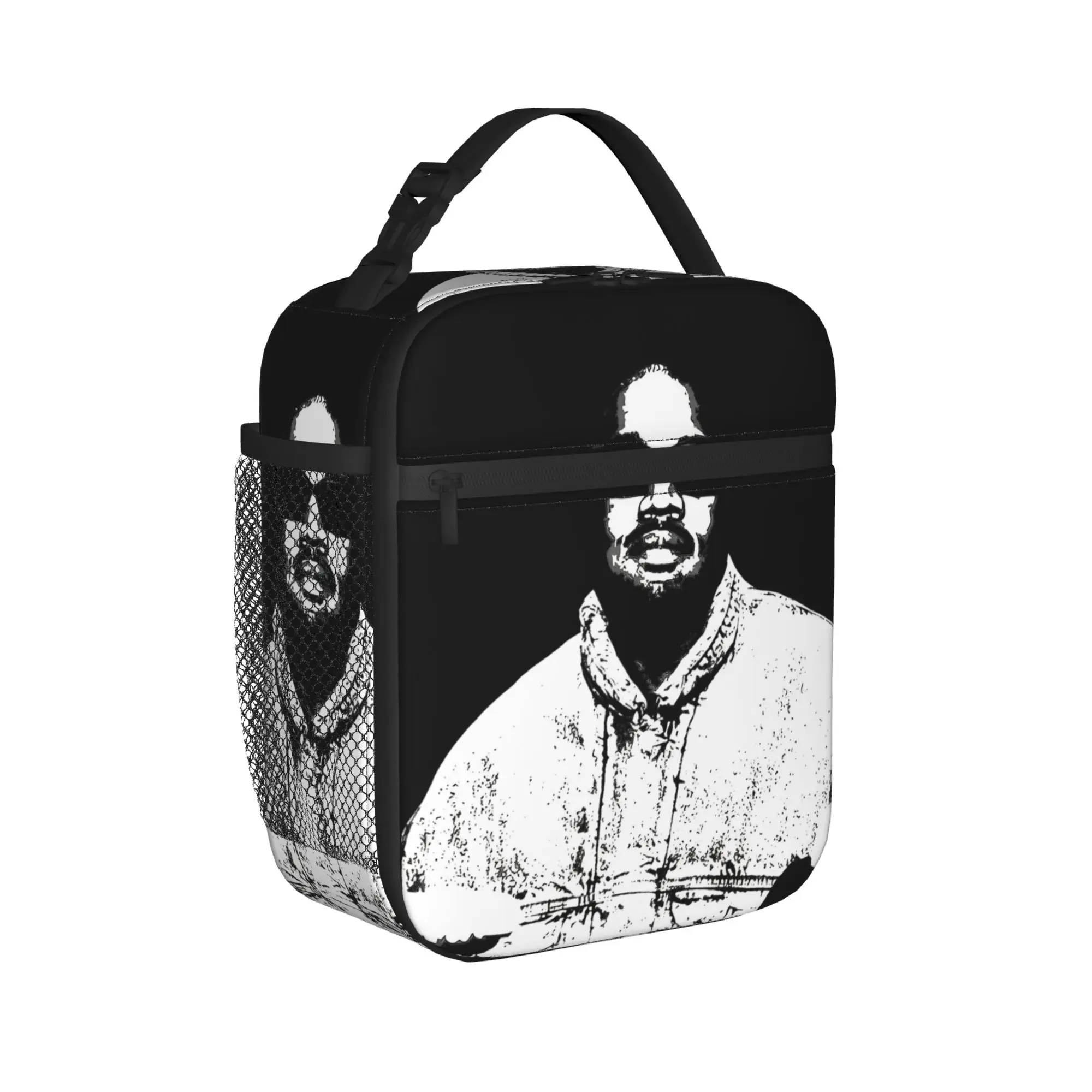 Kanye West Rapper Insulated Lunch Bags Cooler Bag Reusable,Meal Container Meme Hip Hop Style Portable Tote Lunch Box Food Bag
