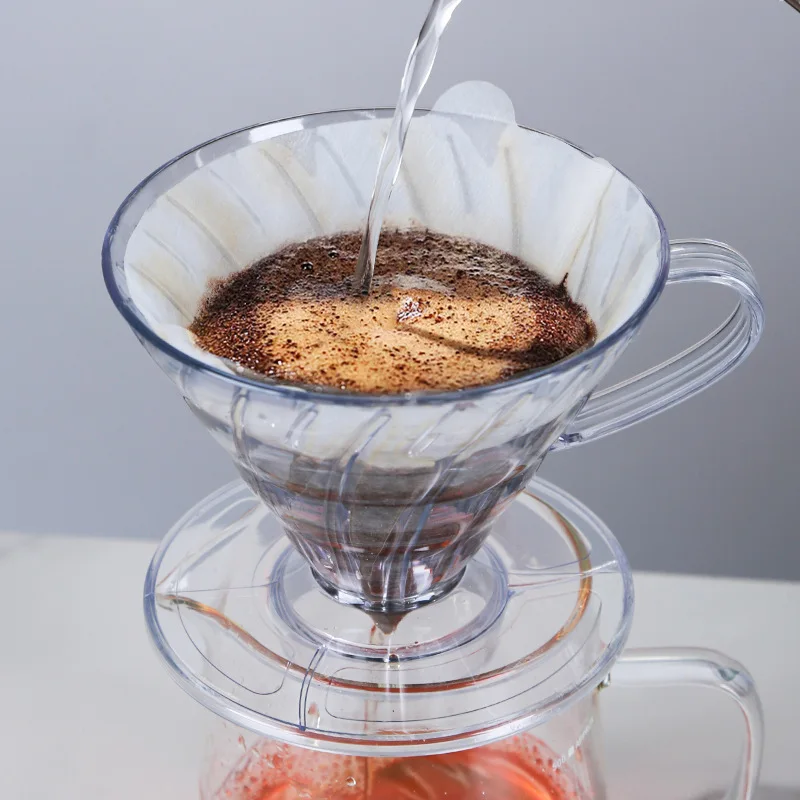 1PC Coffee Dripper Resin Coffee Filter for Pour Over Barista Coffee Brewing 1-4Cups