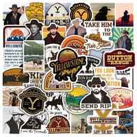 10/50pcs American TV Show Yellowstone Stickers Film Cowboy Style Stickers for DIY Luggage Laptop Skateboard Motorcycle Bicycle