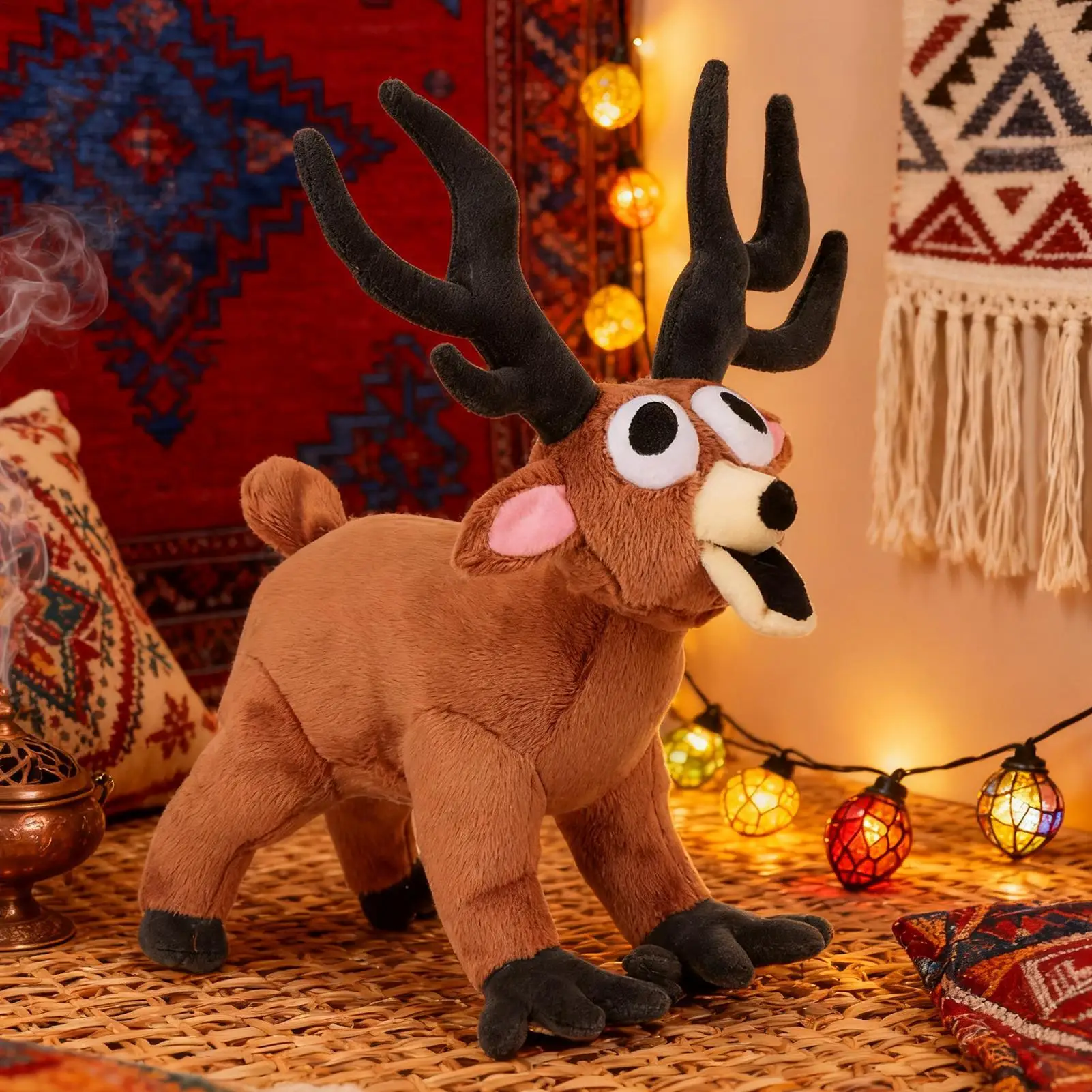2026년 신제품 99 Nights In The Forest 플러시 게임 귀여운 서있는 엘크 인형 아이 팬들을 위한 생일 선물 장난감 크리스마스 선물