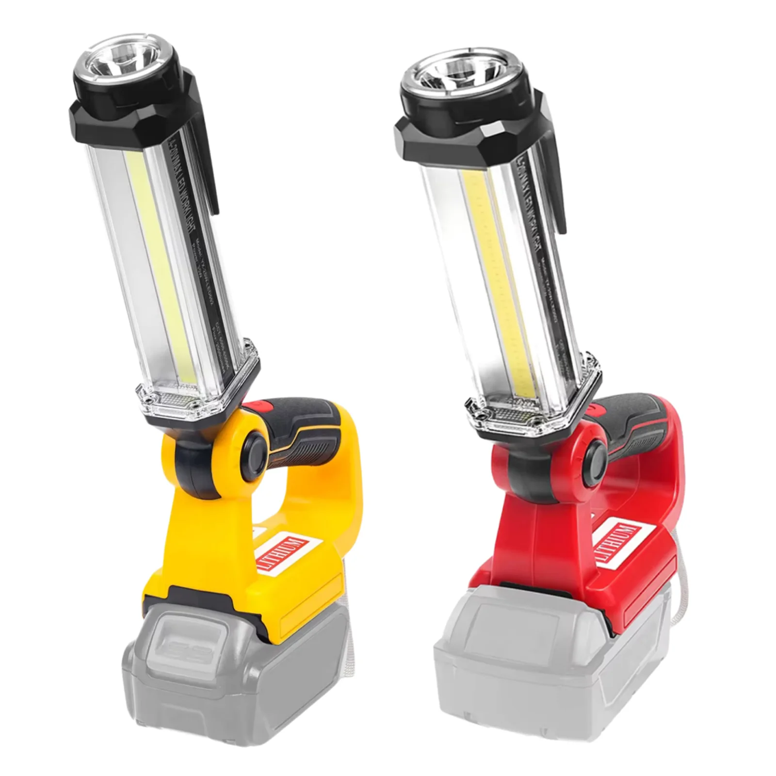 Cordless LED Work Light For Dewalt/Milwaukee 20V/18V Li-ion Battery Pin Flashlight Tool Portable Floodlight Spotlight 35W 2000LM