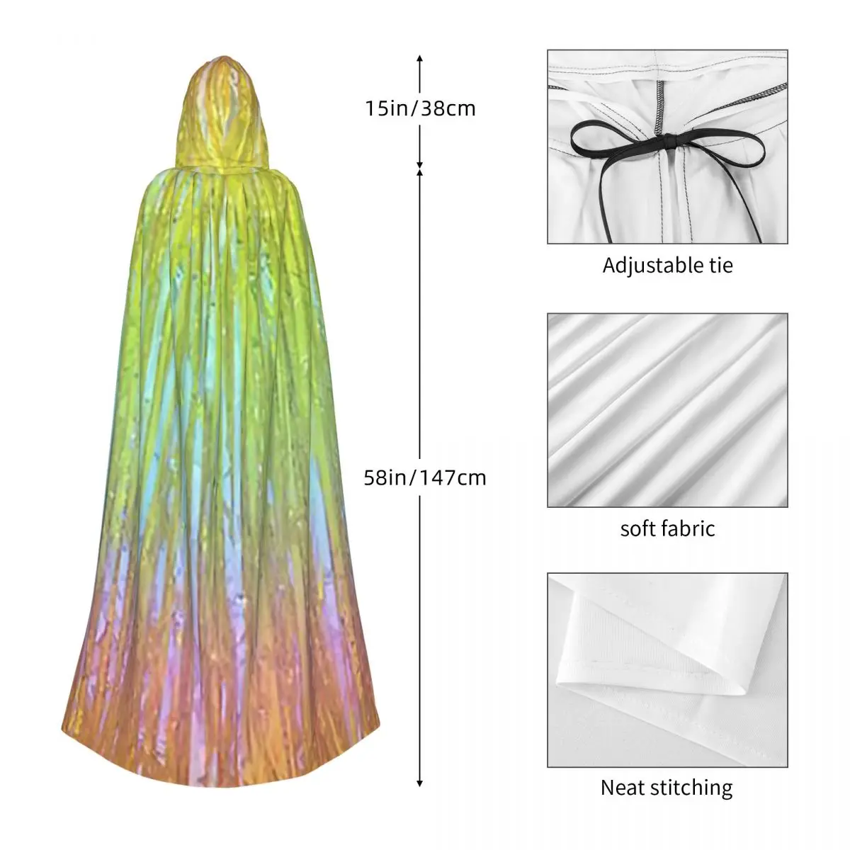 祝うロングフード付きマント魔女中世コスチュームコスプレケープハロウィンコート大人ユニセックス