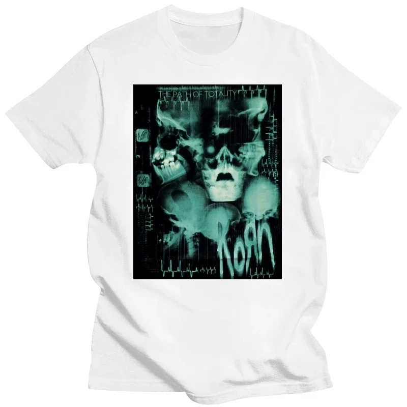 Men Summer Cotton Male Casua  Letters  Man Clothing KORN X-RAY BLACK T-SHIRT NEW OFFICIAL ADULT PATH OF TOTALITY(2)