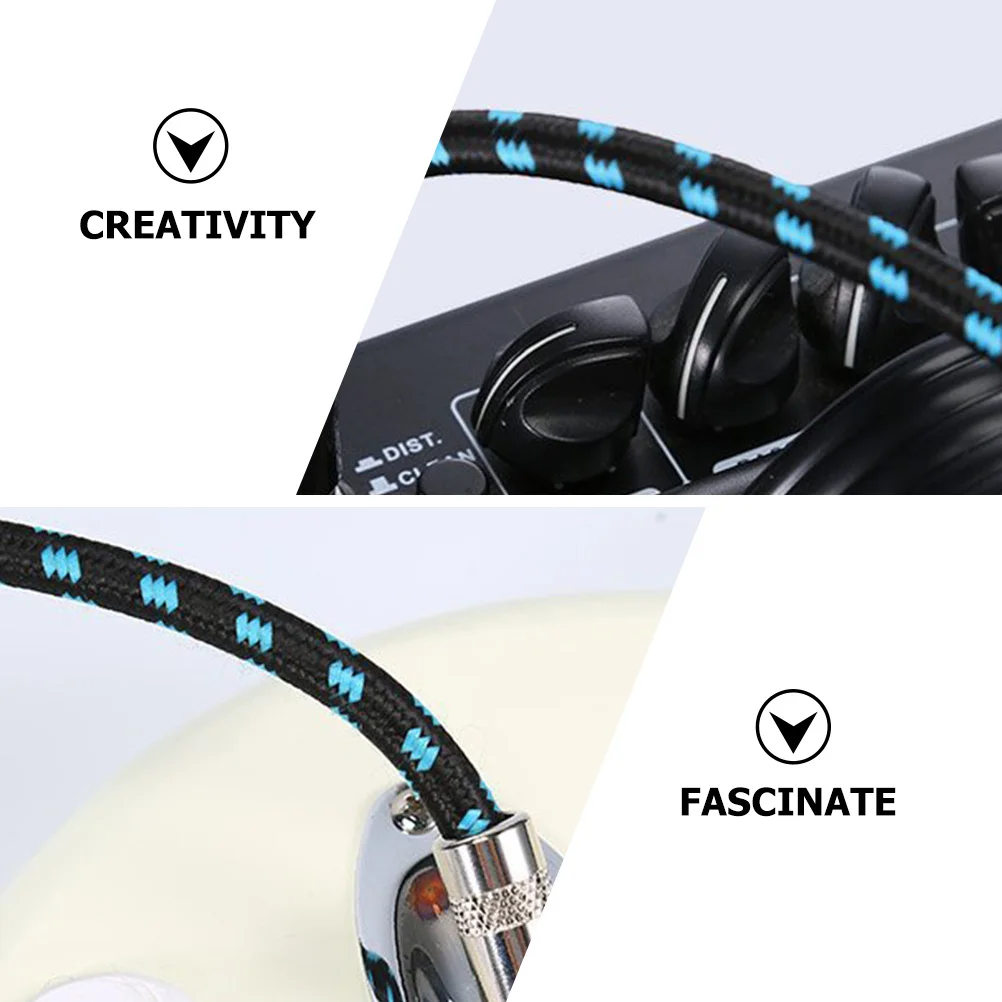 

6.35Mm Audio Cable Guitar Lead Cable Flexible Noise Reduction Bass Audio Wire For Electric Guitar Keyboard Amplifier Instrument