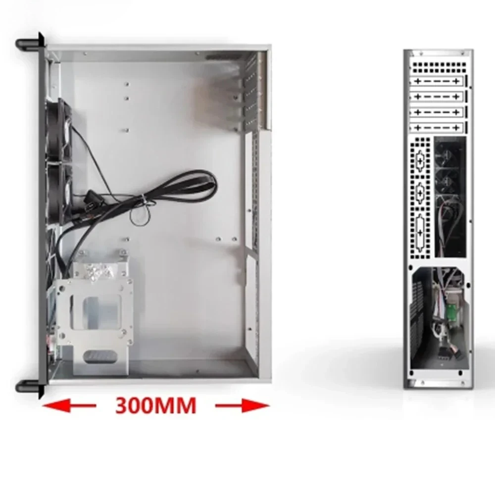 2u Chassis Mini Industrial Server in-line HDD Enterprise Hotel Air Cooled Quiet Simple Fan