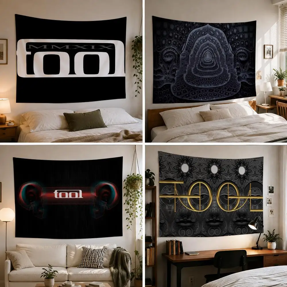 T-TOOLS Heavy Rock Band Tapestry Bedroom Living Room Bar Party House Home Dorm Interior Wall Decor Background Banner