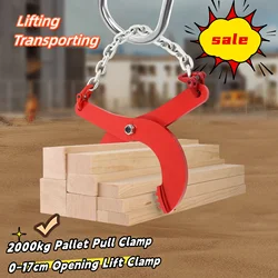 2000 kg Paletten-Zugklemme, 0–17 cm Öffnungs-Hebeklemme, Ziehpaletten, Stahlklemme zum Heben und Transportieren