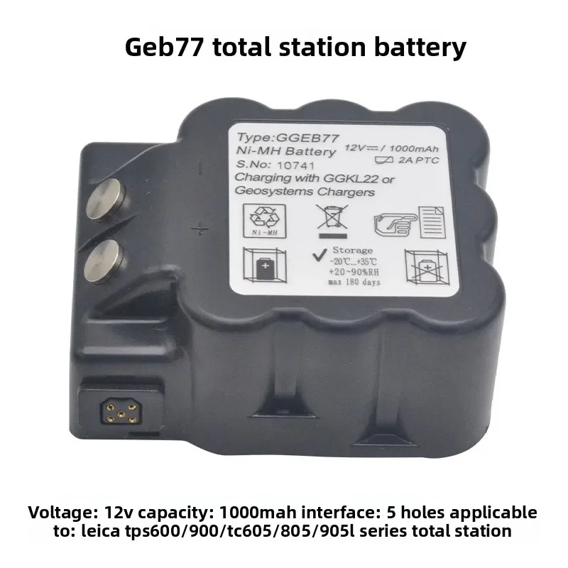 GEB77 12V 1000mAh Ni-MH Replacement Battery for Leica TPS1000 TPS100 TC400 TC600 TC800 TC900 TC2003 TCA1800 Total Station