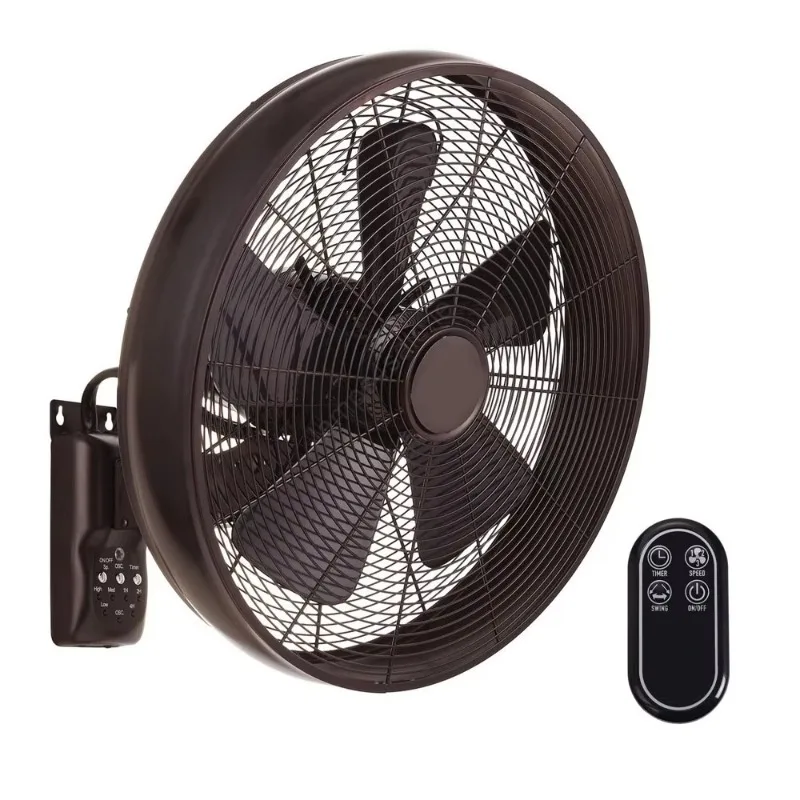 Classic Retro Style 220V/110V 14 16 18 Inch Wall Mounted Ventilation and air Circulation Wall Fan with Remote Control