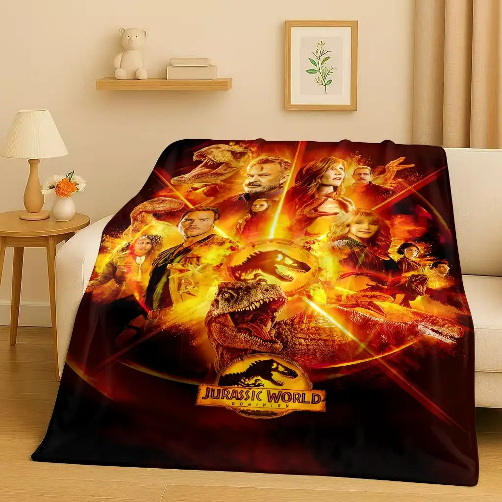 ثلاثية الأبعاد الحديقة الجوراسية ديناصور الكرتون الفانيلا بطانية ، فائقة النعومة الدافئة أفخم رمي للمنزل غرفة نوم غطاء أريكة تتحول لسرير مكتب التخييم #6