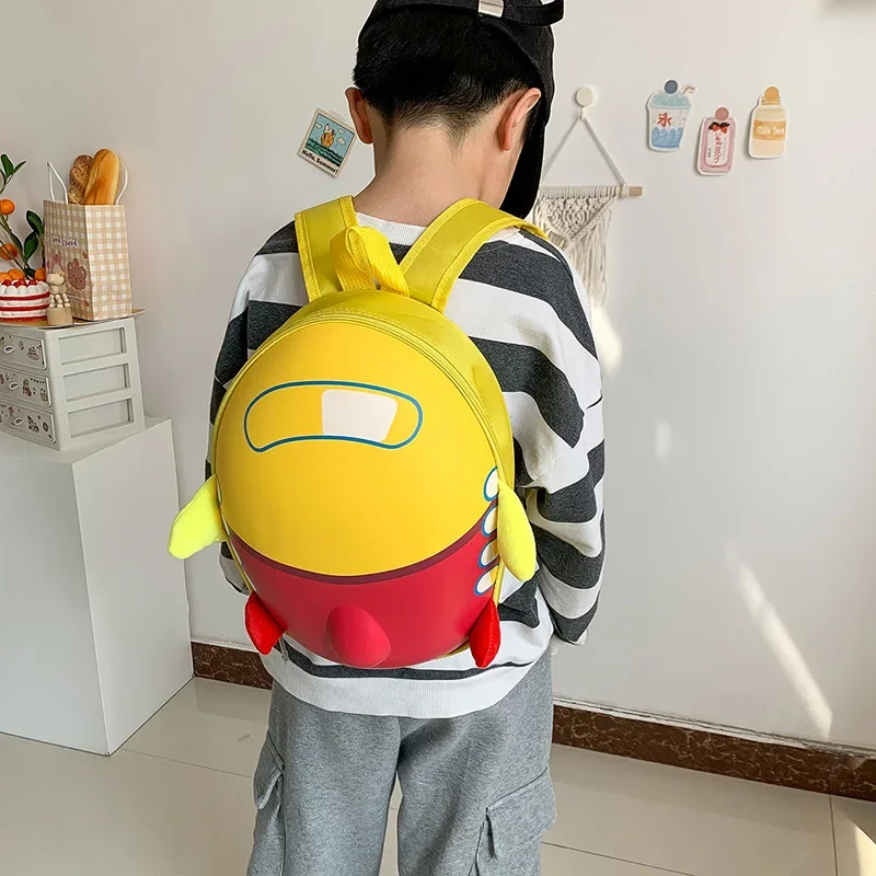 Sac à Dos 3D en Forme d'Avion de Dessin Animé pour Enfant, Cartable Mignon de Maternelle pour Fille et Garçon