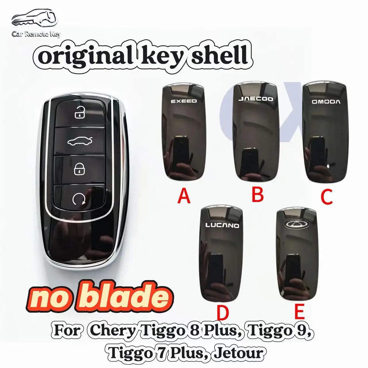 OEM Smart Remote Key shell Fit for Chery Tiggo 8 Plus, Tiggo 9, Tiggo 7 Plus, Jetour