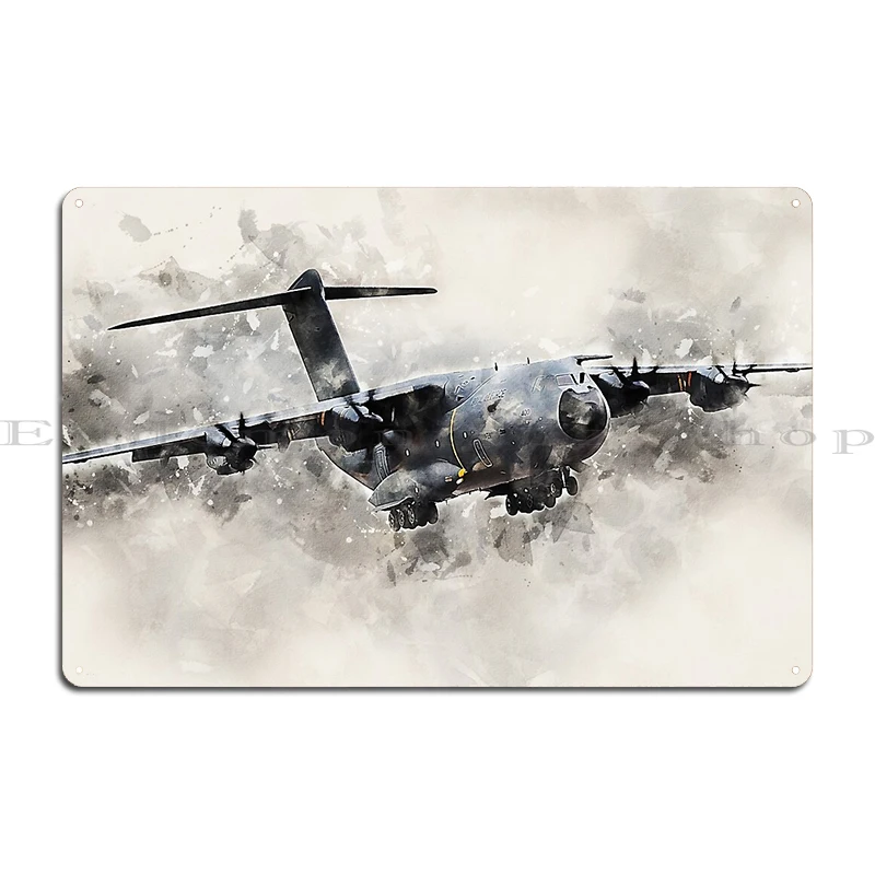 Airbus Military Abstract Shatter Images Of The A400m Atlas Poster Metal Wall Decor Garage Printing Club Bar Tin Sign Poster