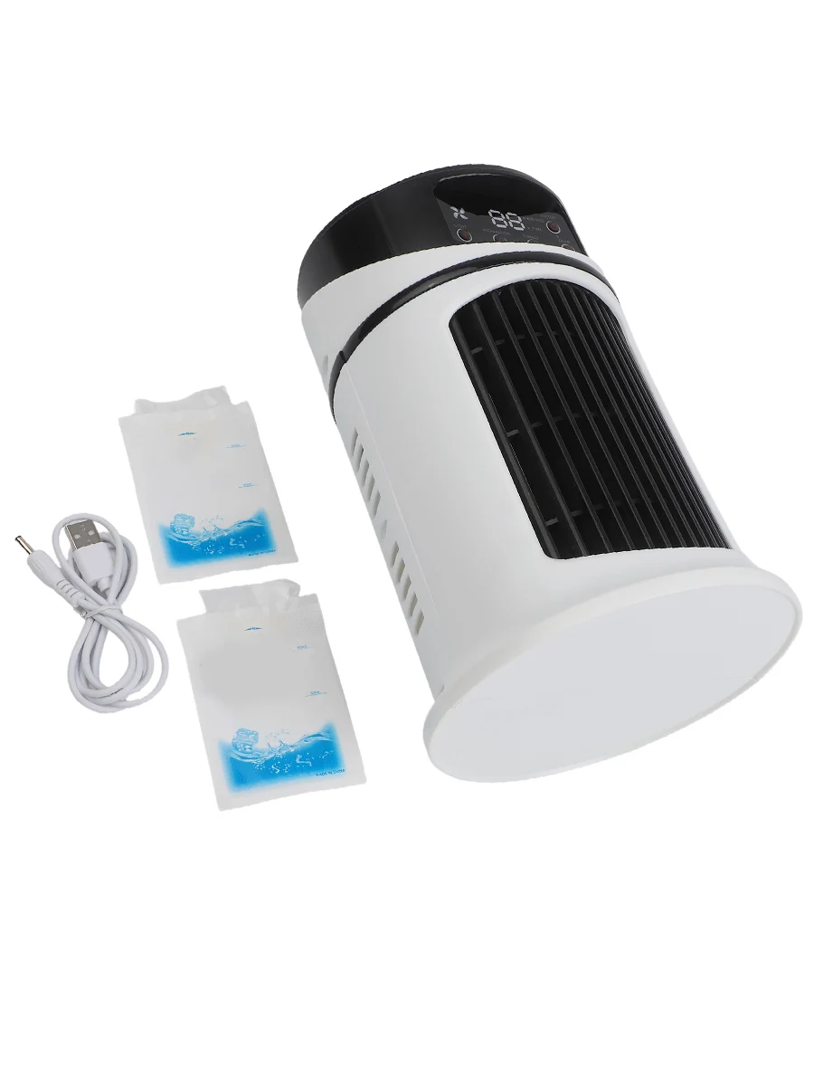 Aria condizionata 5 in 1 Ventola da tavolo Raffreddamento con cubetti di ghiaccio d'acqua per uso domestico Condizionatore d'aria multifunzionale 5 in 1