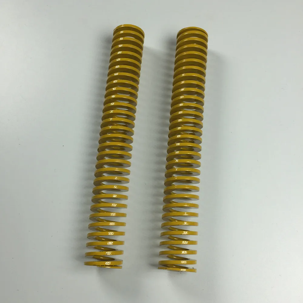 2Pcs Yellow Lighter Load Compression Die Spring 18 x 9 x 25/35/45/55/65/75/125mm