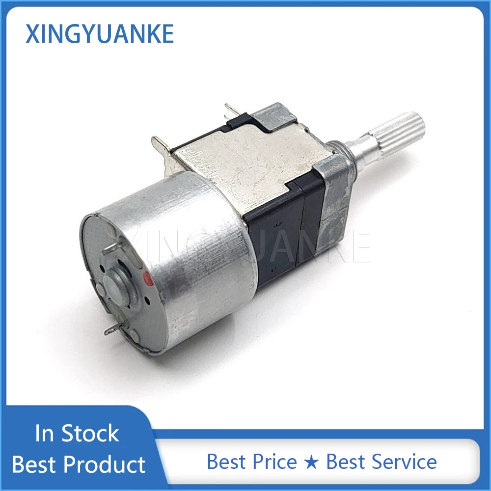 1PCS RK168 Type Motor Potentiometer B50K*2 50KB-4 Double 8-Pin Flower Shaft Length 25MM Power Amplifier Volume Potentiometer