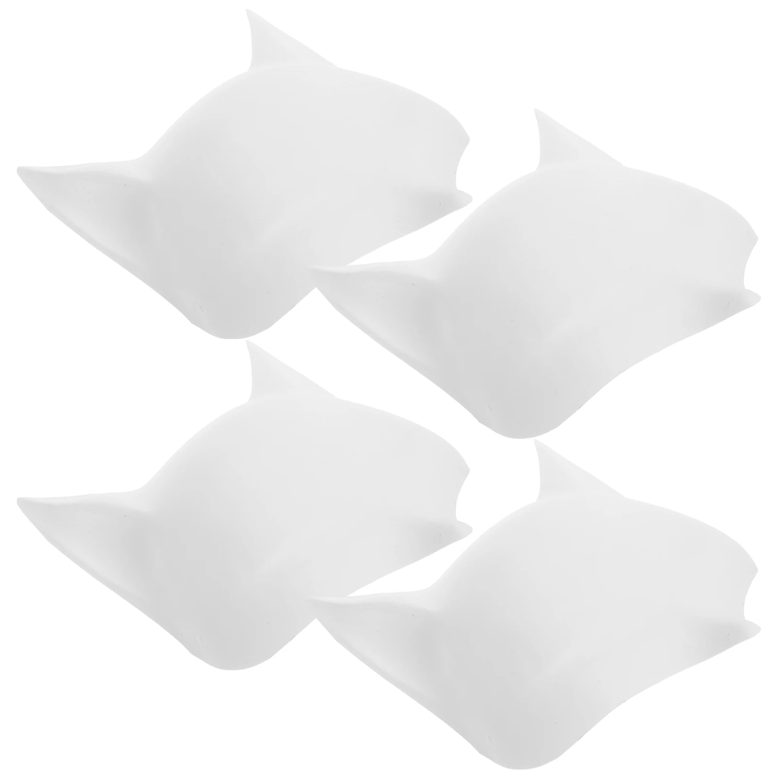 

4Pcs Blank Fox Masks Paintable PVC Material DIY Halloween Party Masquerade Masks Women Costume Fox Mask Halloween Eye Mask