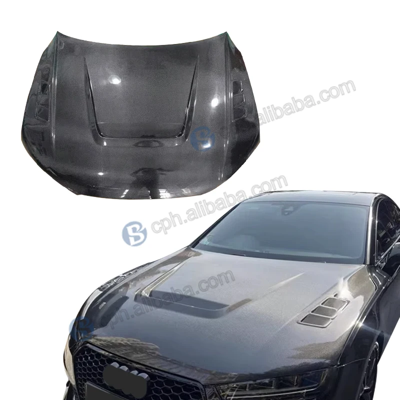 

Black Carbon Fiber Engine Hood Bonnet for A7 2012-2018