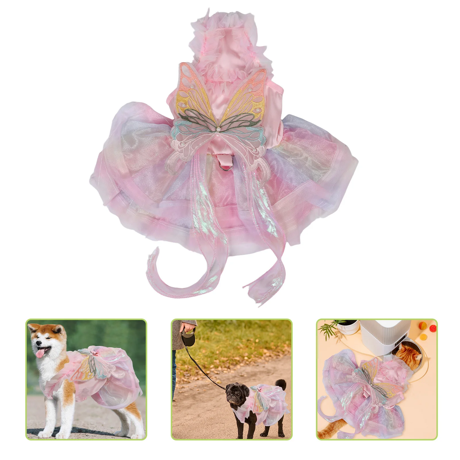

1Set Pet Dress Princess Style Soft Breathable Dog Birthday Outfit for Summer Parties Cute Cat Apparel Washable Comfortable Dog