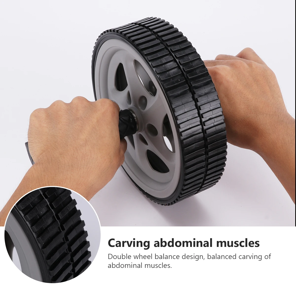 Sturdy Ab Roller Wheel Multi-Functional Fitness Equipment Ergonomic Grip Whisper Strengthening Workout Tool for Home