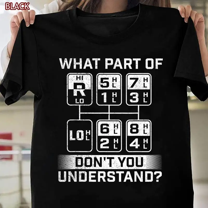 

Футболка «Какая часть: не понимаешь водителя грузовика»