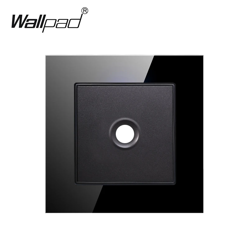 Black Glass Switch Socket Wall Plate Hole for Wiring