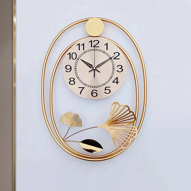 Nordic Luxury Wall Clocks Decoration Metal Bedroom Silent Wall Clocks Quartz Italian Design Home Decor Horloge Murales LLWC