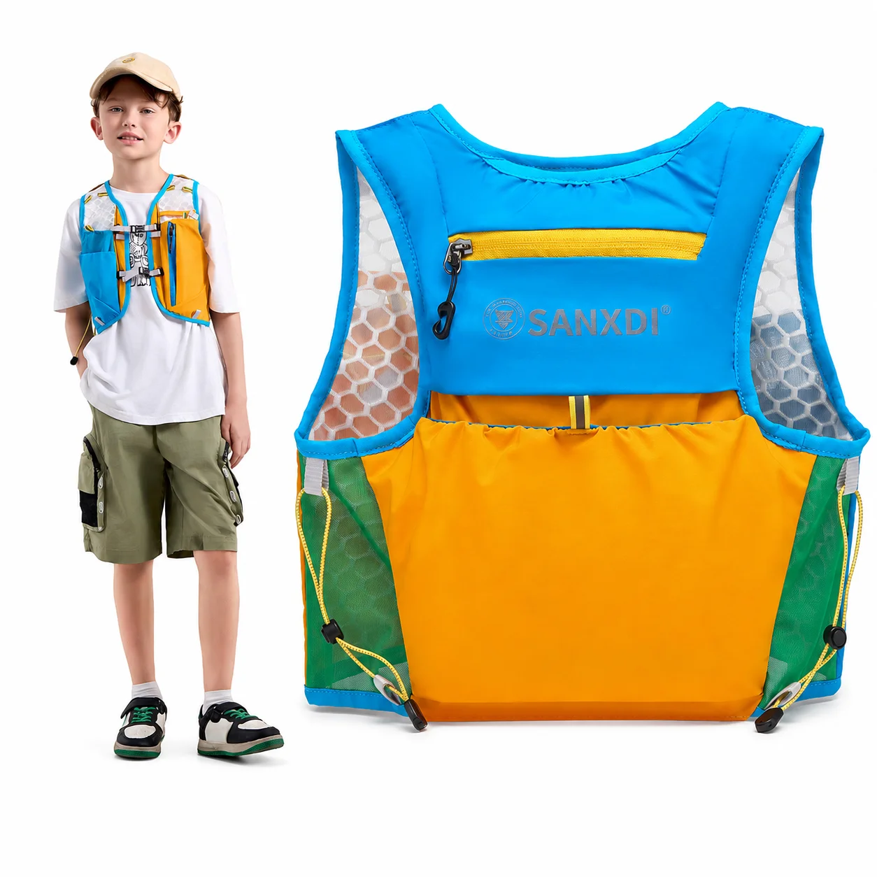 Kids Outdoor Vest - Kids Lightweight Trail Running Vest Backpack