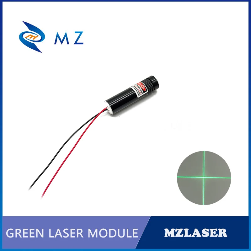 Hot Selling Compact Adjustable Focusing 520nm 1mw Lower Power Class II 3V 5V 12V 24V Green Cross Laser Diode Module Industrial