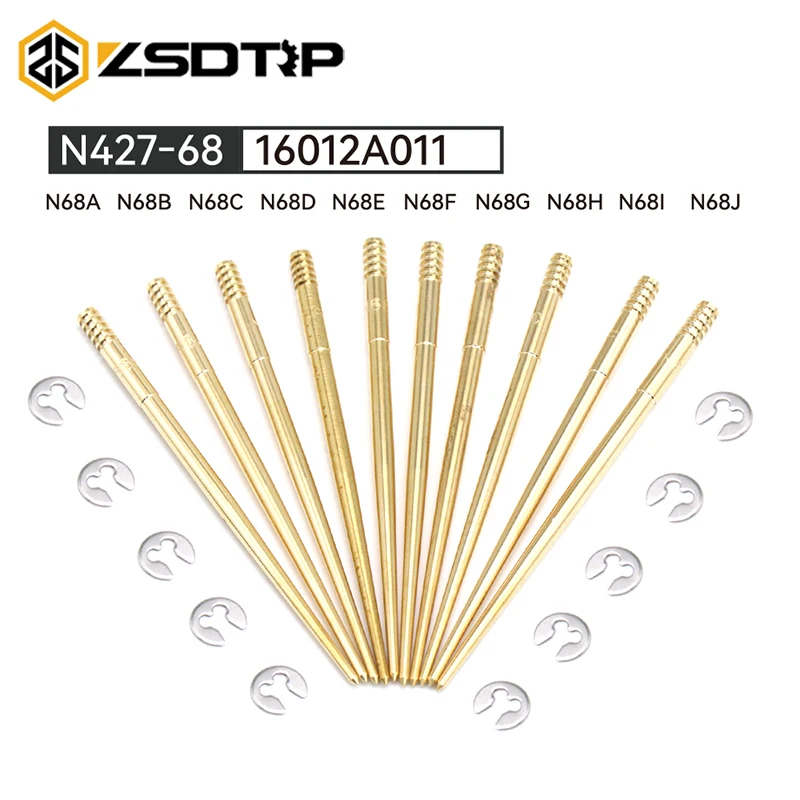ZSDTRP 10pcs N427-68 Jet Needles for 21/24/26/28/30mm PWK Carburetor Keihin Needles