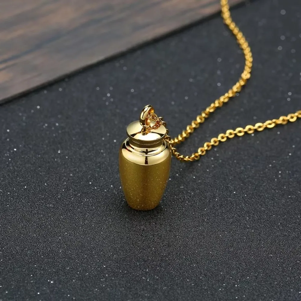 High Quality Mini Bone Ash Pendant Stainless Steel Removable Cinerary Urn Well Sealed with Necklace Ashes Cremation Jewelry