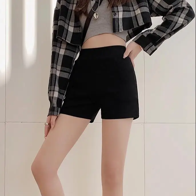 

Женские летние спортивные шорты с высокой талией, тонкие, повседневные, для активного отдыха, предотвращающие просвечивание, непрозрачные