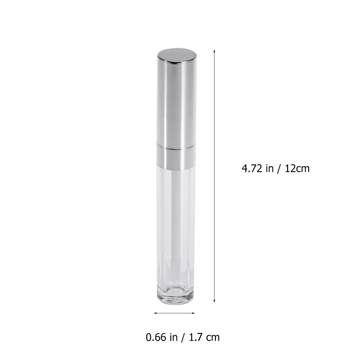 6 stuks 6 ml lege glansflessen met toverstokjes zilver draagbare reisbuizen voor lippenbalsem toner vloeibare lipglossbuizen met