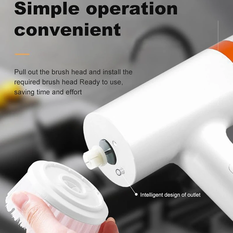 B58B-Multifunctional Cleaning Brush,Cordless Cleaning Brush Scrubber For Home,Shower Cleaning Brush For Bathroom Tile Floor