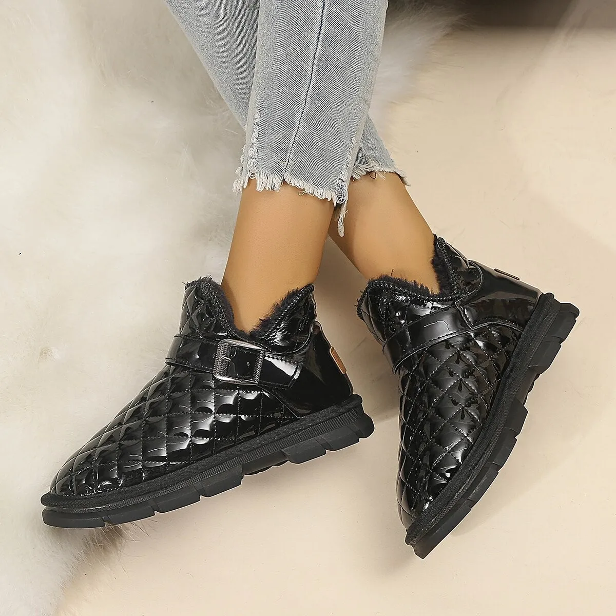 New Women's Snow Boots Winter Warm Plush Boots Women's  Winter Casual Shoes Women's Ankle  Fashion Boots Platform Shoes