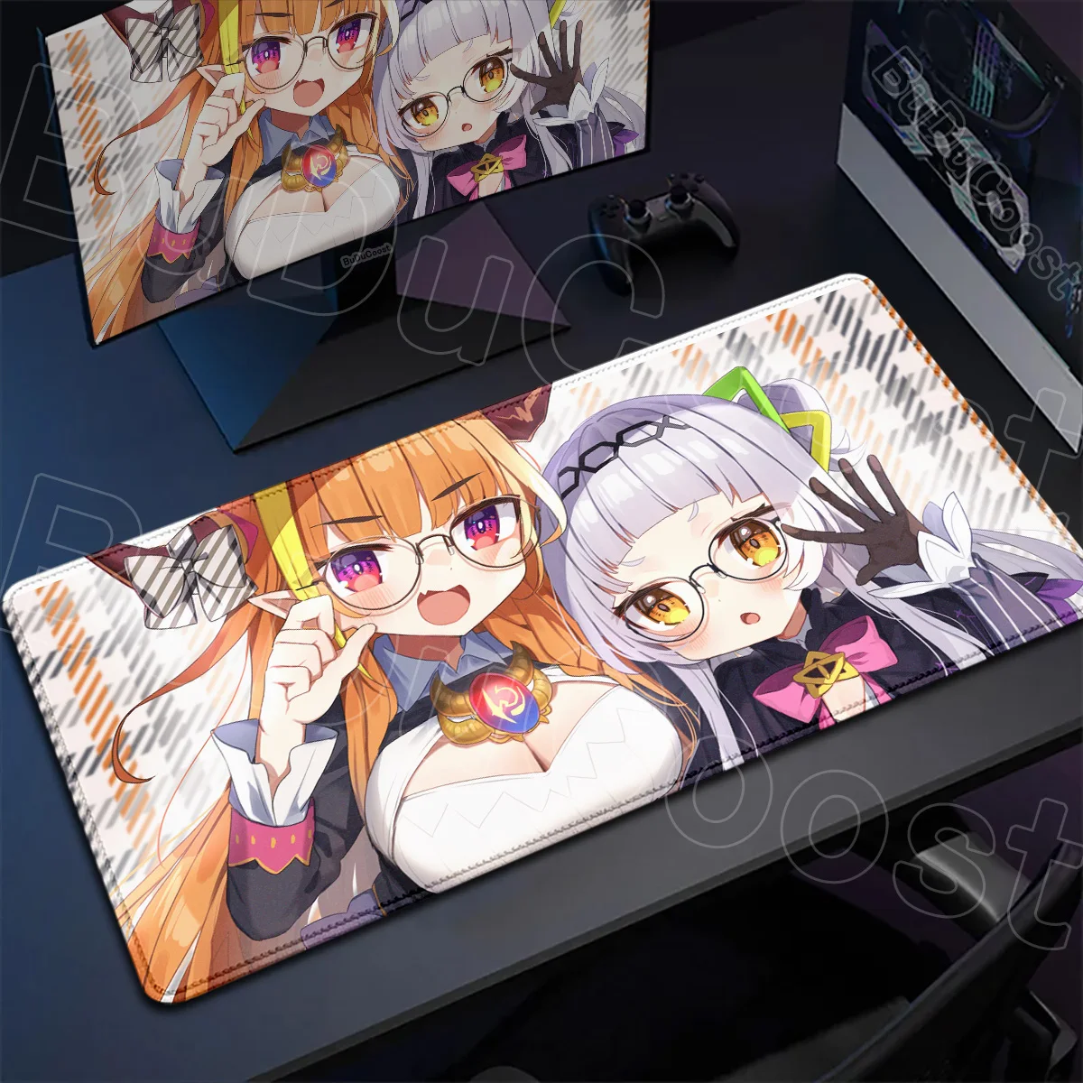900x400mm Büroschrank-Teppich Hololive Vtuber Gaming-Tischunterlage Große Laptop-Tastaturunterlage Kawaii Kiryu Coco Stitch Edge Mauspads – Detail 6