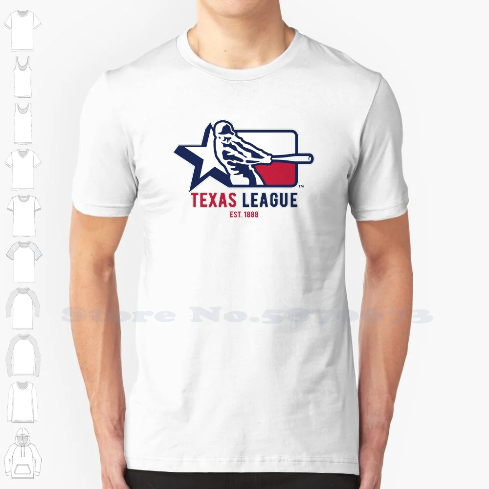 Texas League Logo Casual T Shirt Top Quality Graphic 100% Cotton Tees