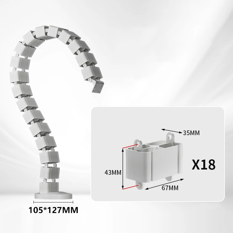 .New Sale.80CM Under Desk Cable Tray Wire Spine Management Workstation Snake Cable Organizer Efficient Wire Management Solution