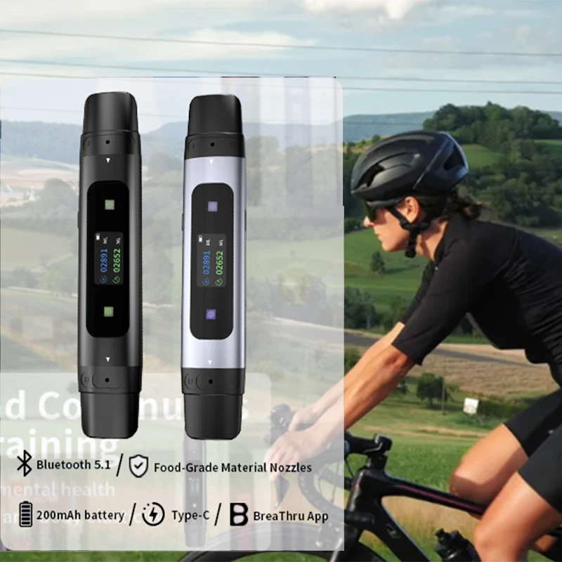 Smart Bluetooth Breathing Trainer with APP - Lung Capacity Tester & OPEP Device for Cycling Fitness & Performance