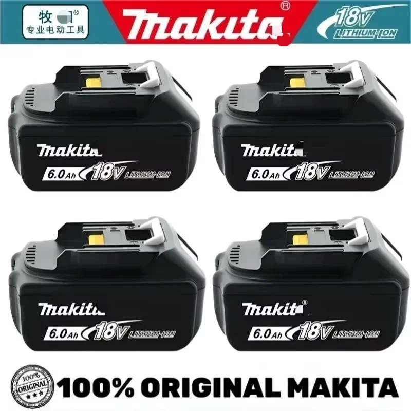 

100% Original Makita 18V 6.0 Rechargeable Lithium Battery with LED Indicator High Capacity for Makita Cordles Power Tool Battery