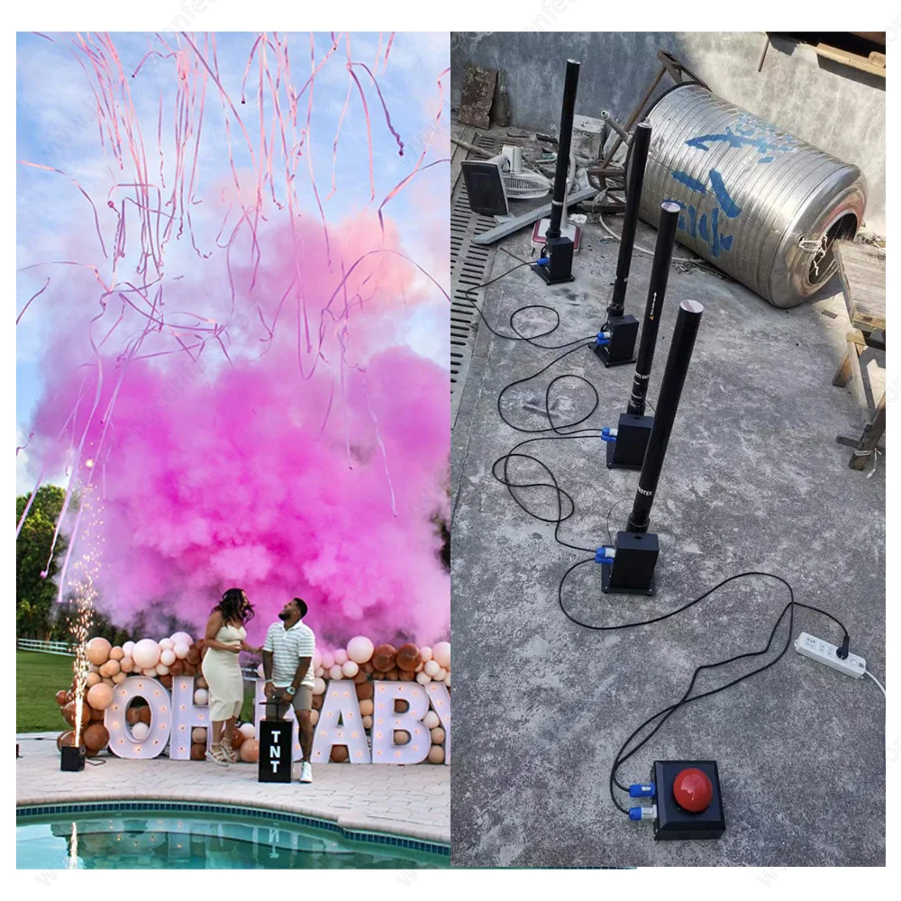 Confetti Electric Cannon Machine Single Shot Launcher Jet Party Wedding Stage Night Club Event Gender Reveal Baby Shower Holi FX