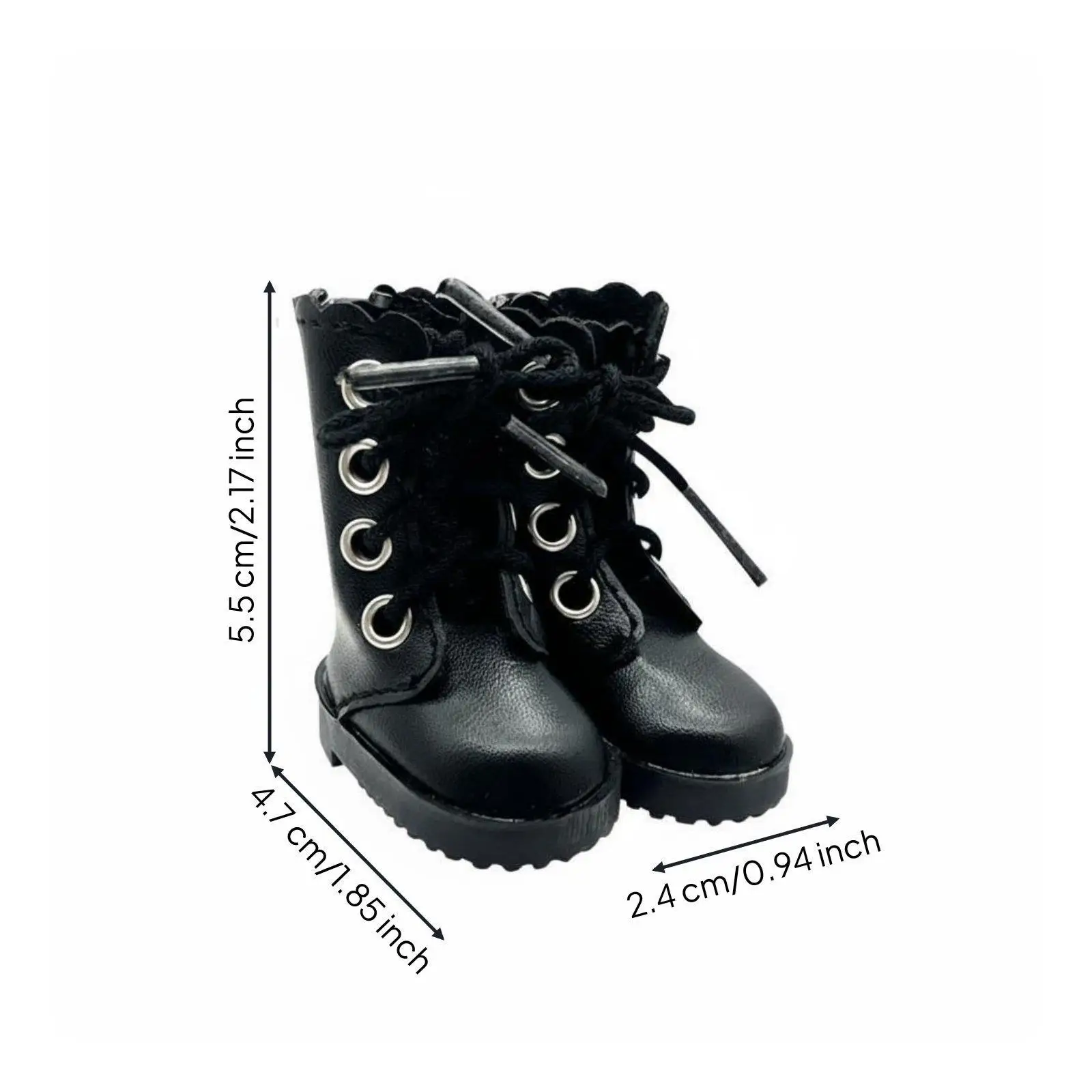 Doll Boots PU Leather Zipper Lace Up Shoes Miniature Footwear for 1 6 Scale Dolls and 30 Cm BJD Outfits